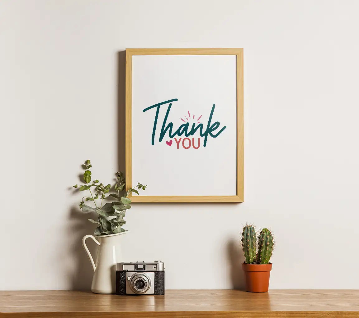 Heart Thank You SVG Sticker SVG