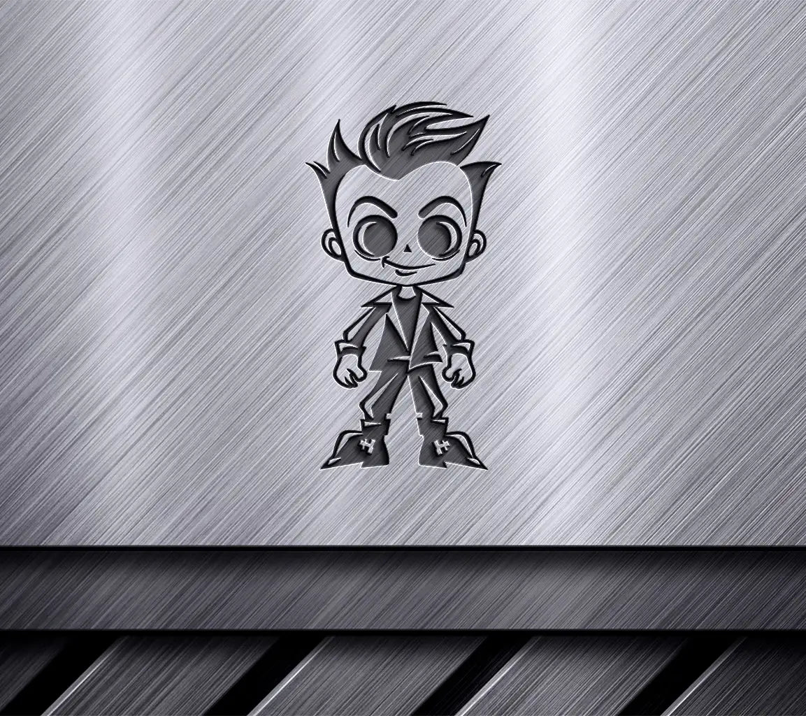 Halloween Boy with Big Eyes SVG Ghostly Garden Adventure SVG