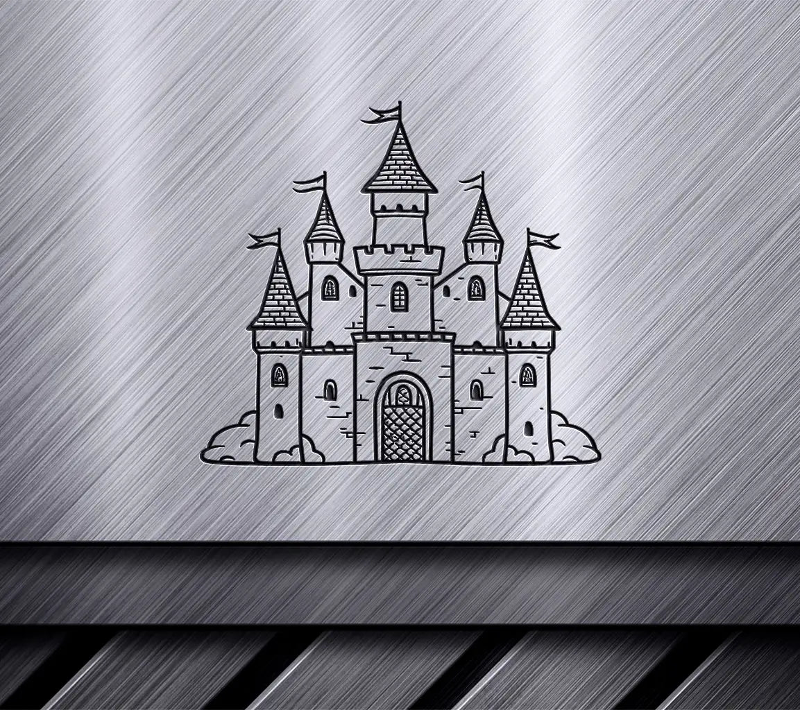  Castle with Flags SVG - Enchanted Glade Journey SVG