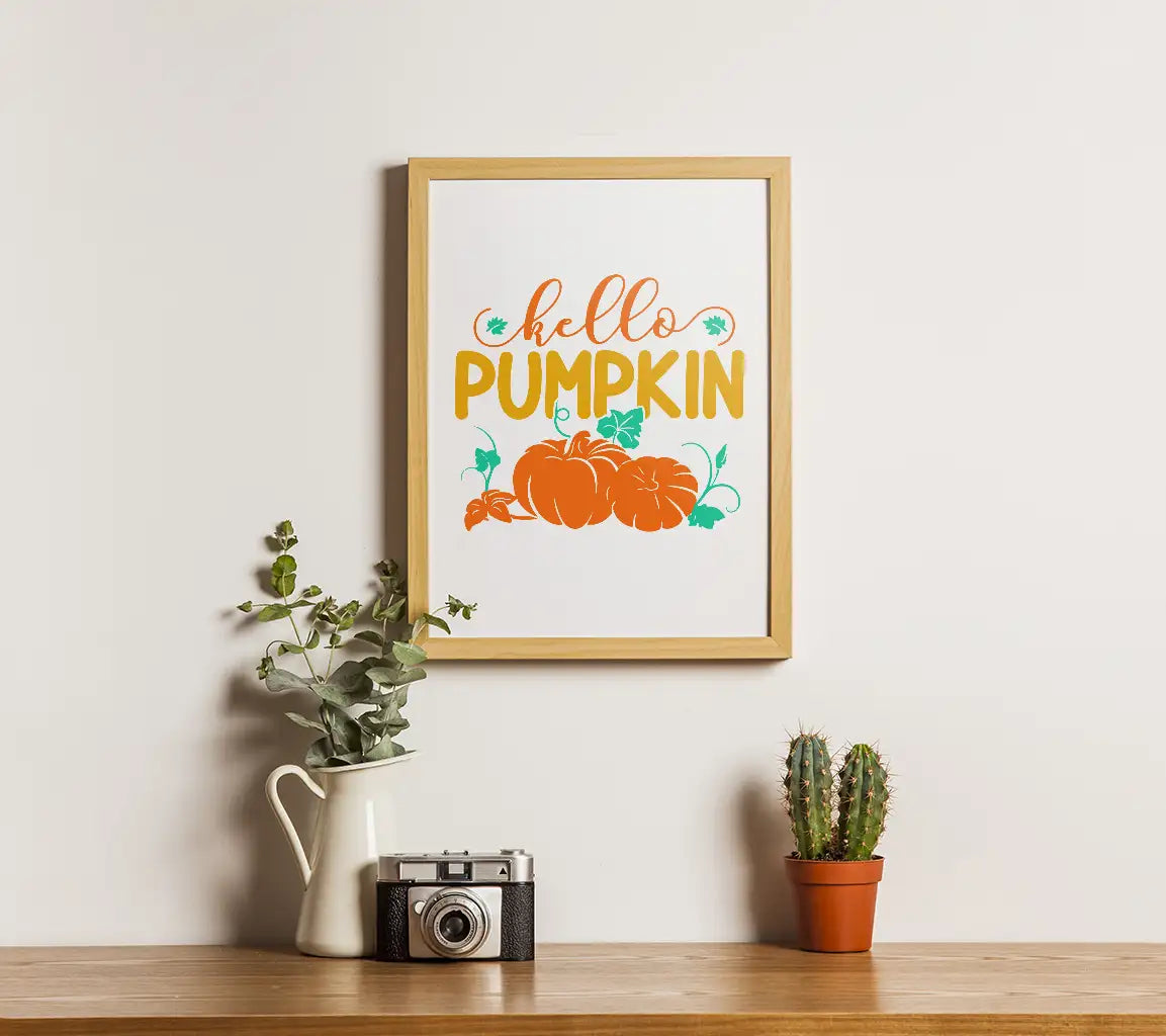 Hello Pumpkin SVG Fall Decor SVG