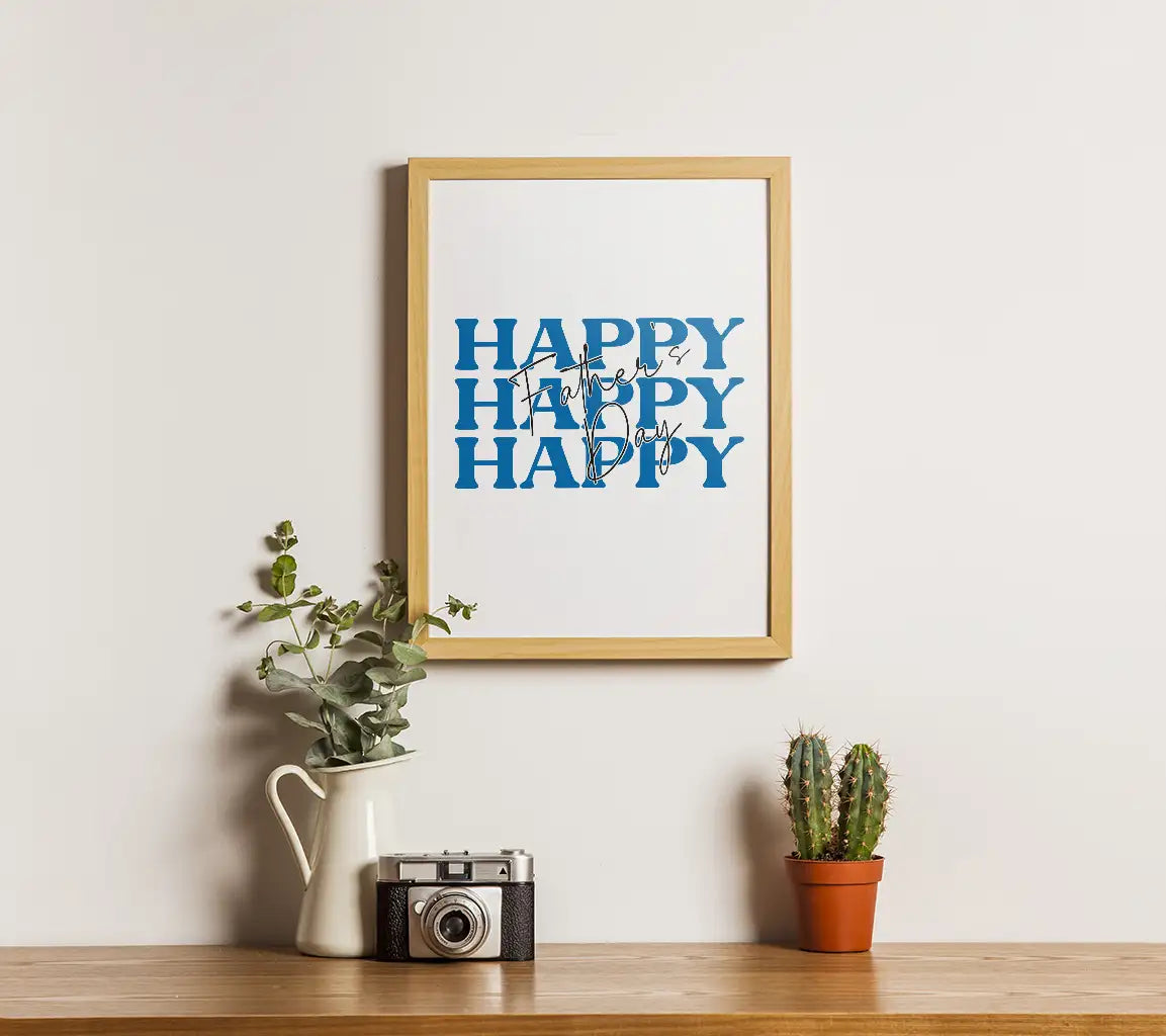 Happy Fathers Day Blue Sign SVG SVG