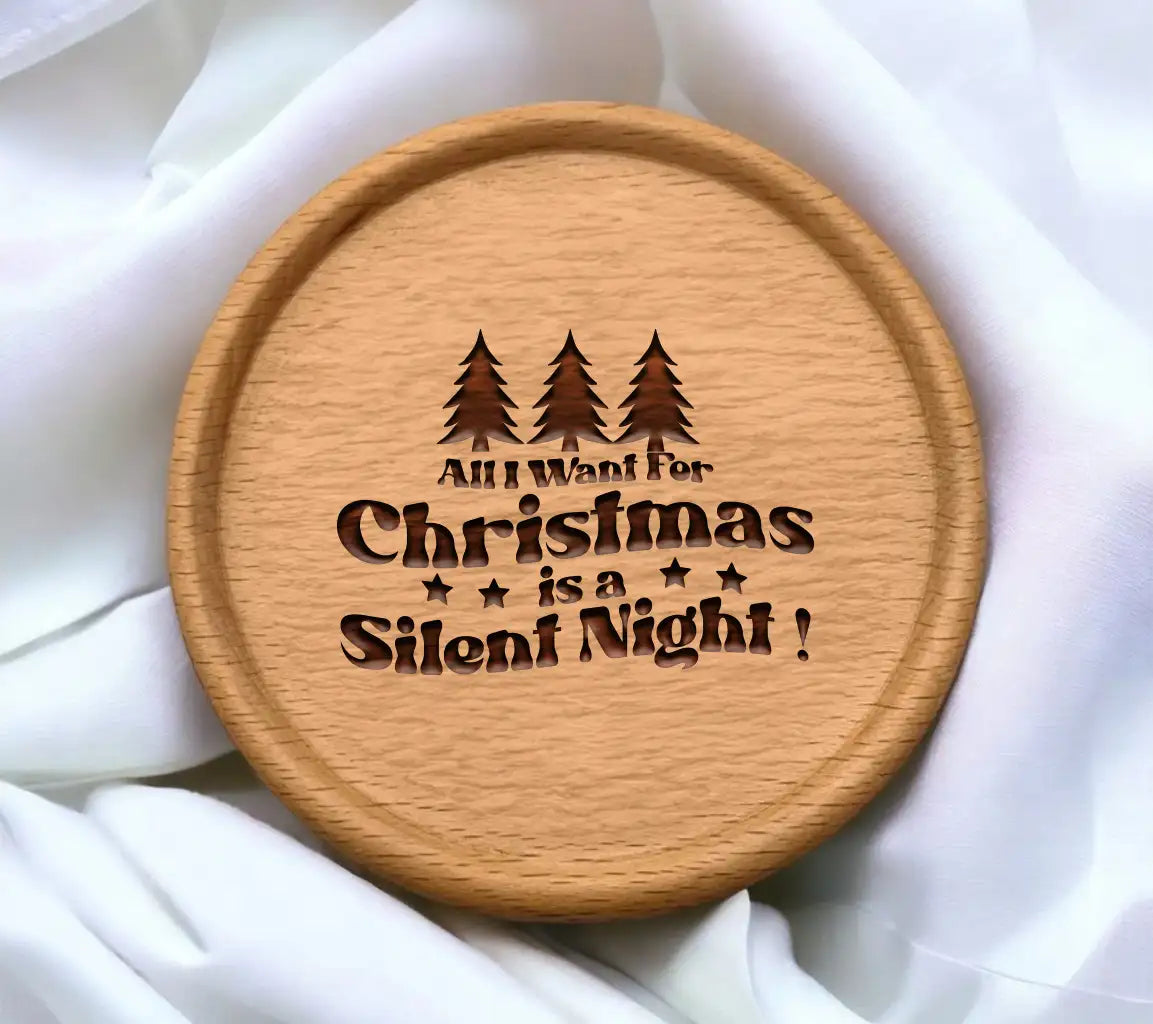 Silent Night Christmas SVG Poster SVG
