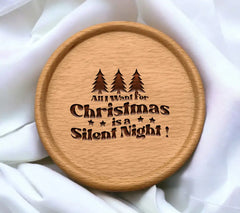 Silent Night Christmas SVG Poster SVG