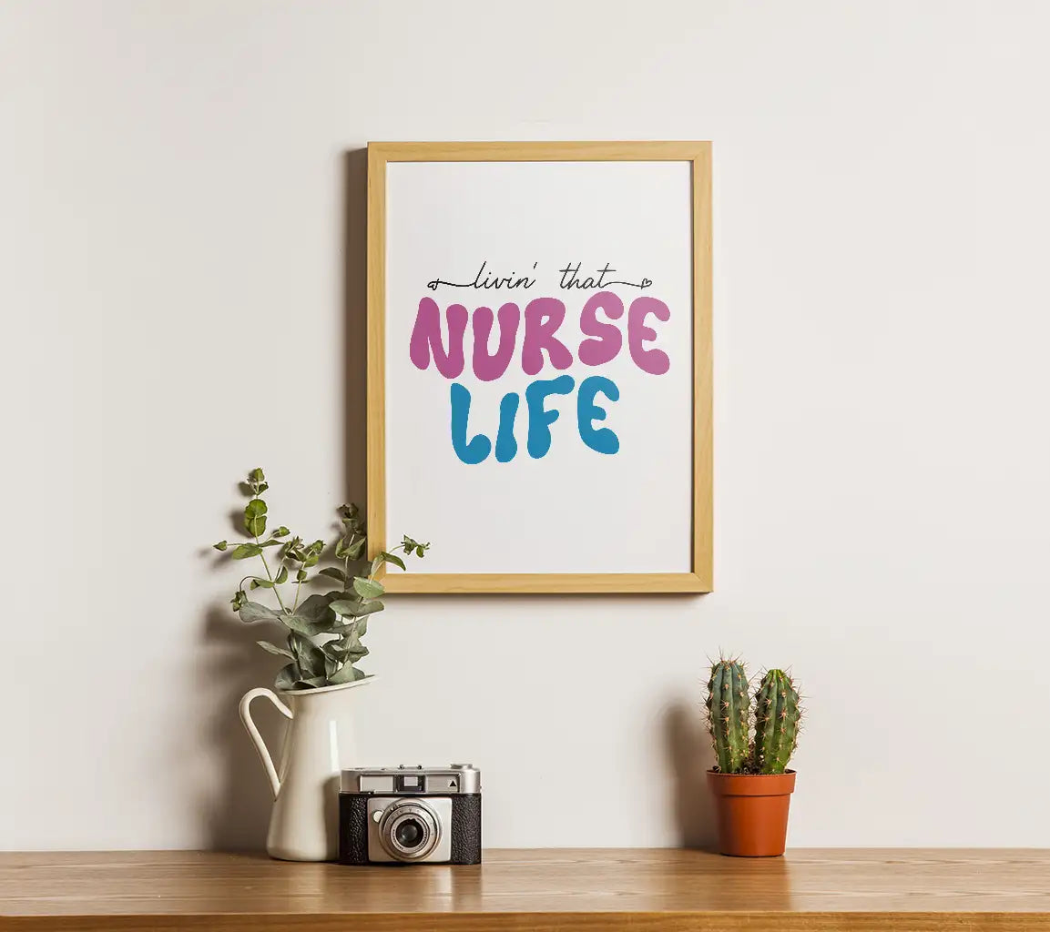 Pink & Blue Nurse Life SVG SVG