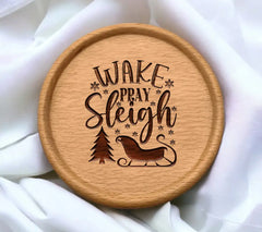 Wake Pray Sleigh Christmas SVG SVG