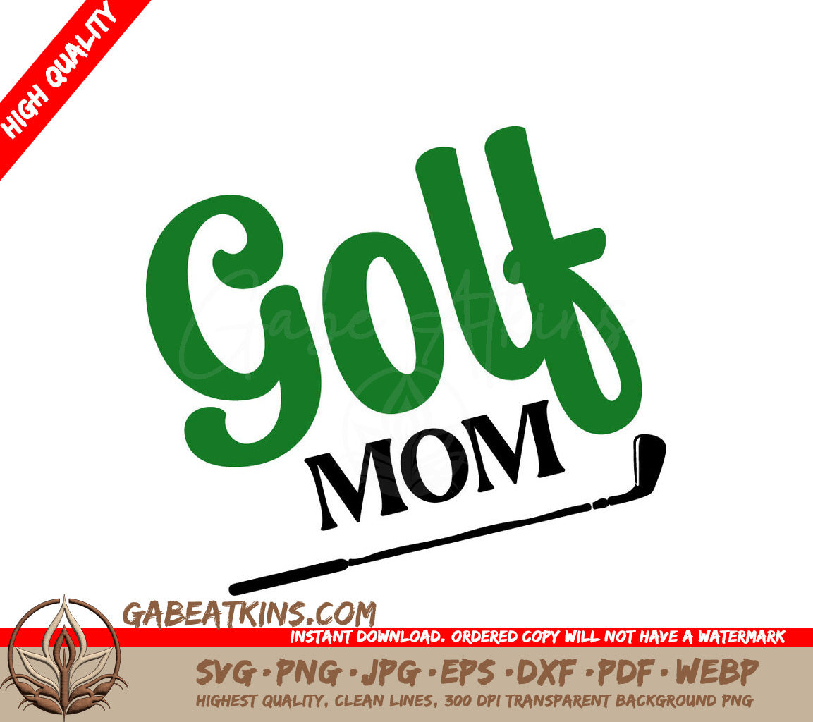 Green Golf Mom SVG Keychain SVG