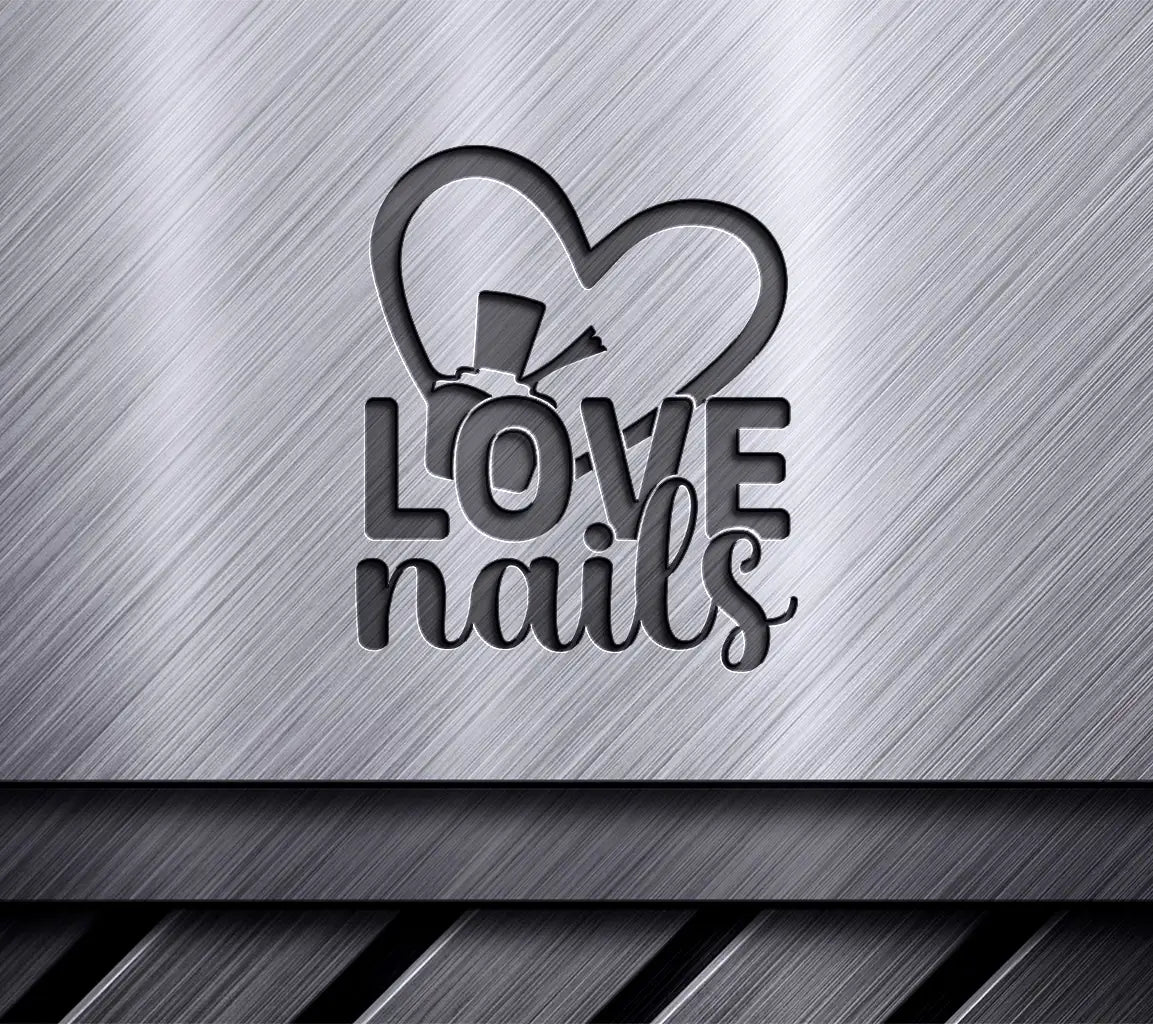 Love Nails Pink Heart SVG SVG