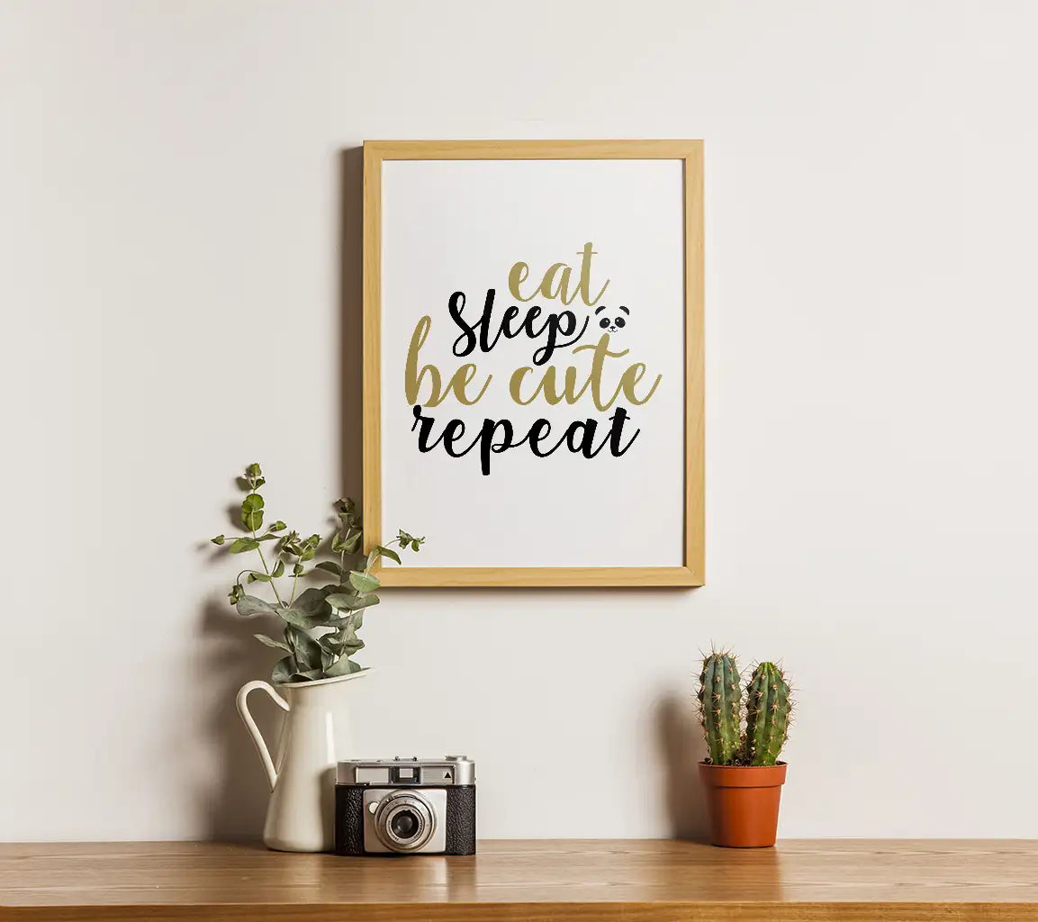Panda Eat Sleep Be Cute SVG SVG