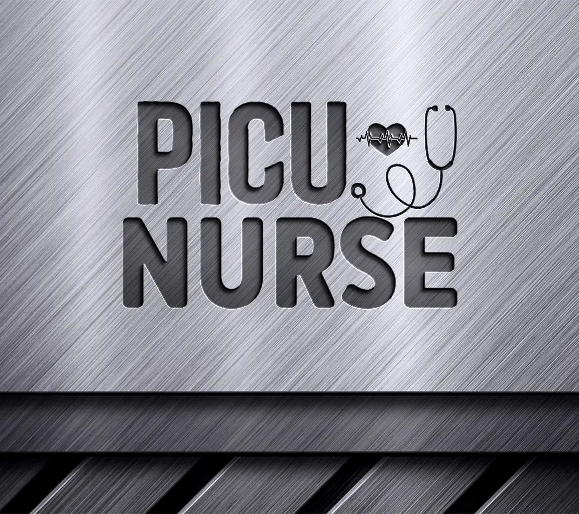 PICU Nurse Heart Stethoscope SVG SVG