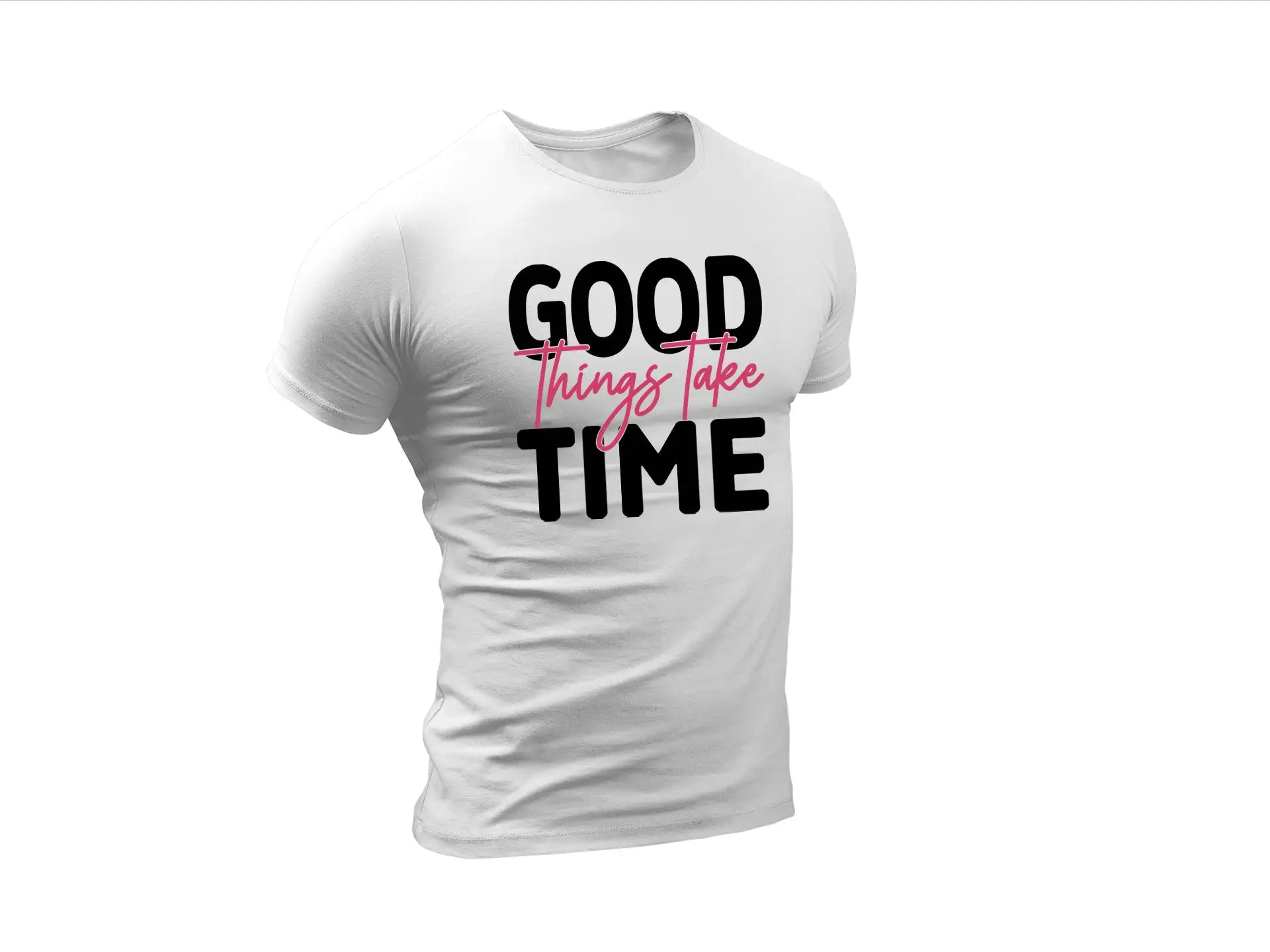 Black & Pink Good Things Take Time SVG SVG