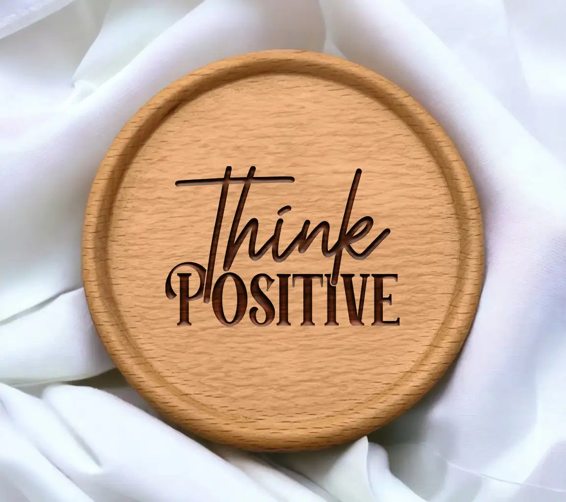 Pink & Black Think Positive SVG SVG
