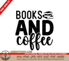  Books & Coffee SVG SVG