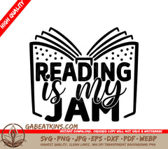  Reading Is My Jam SVG SVG