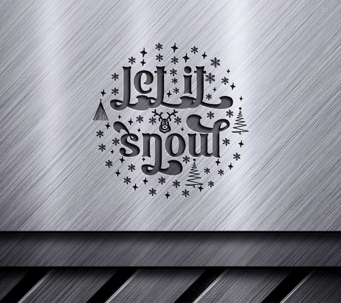 Let It Snow Round Ornament SVG SVG