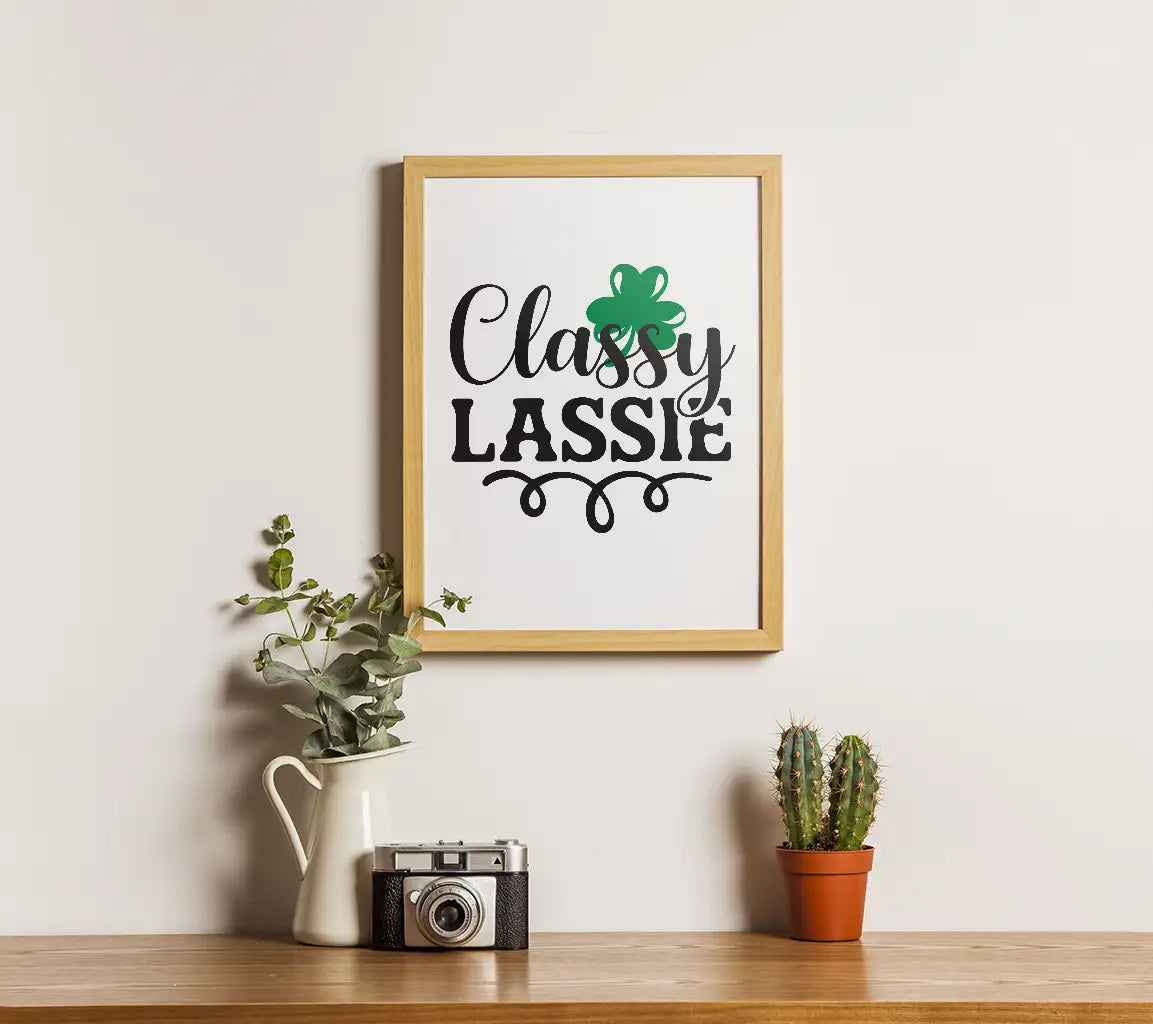 Classy Lassie Shamrock SVG SVG