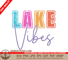 Lake Vibes SVG Design SVG
