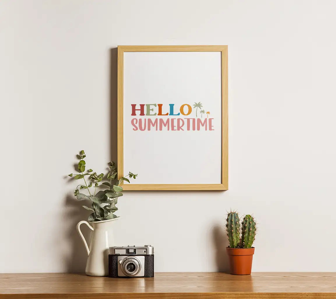 Hello Summertime Palm Tree SVG SVG