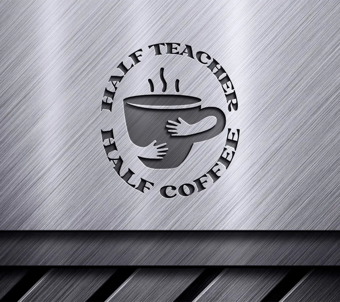 Coffee & Teacher Half-Half SVG SVG