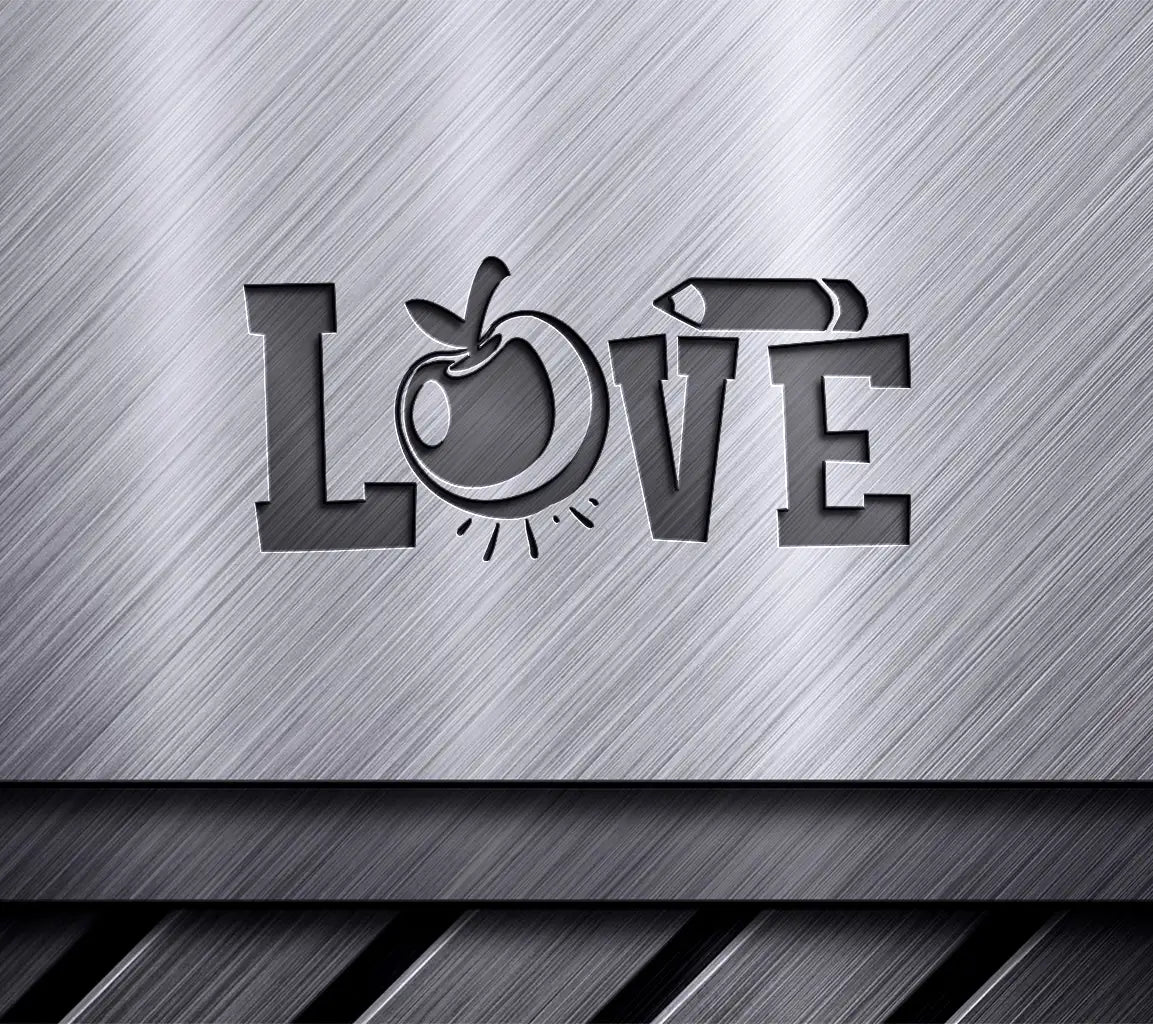 Apple & Pencil Teacher Love SVG SVG