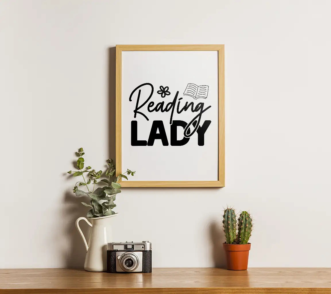  Reading Lady SVG SVG