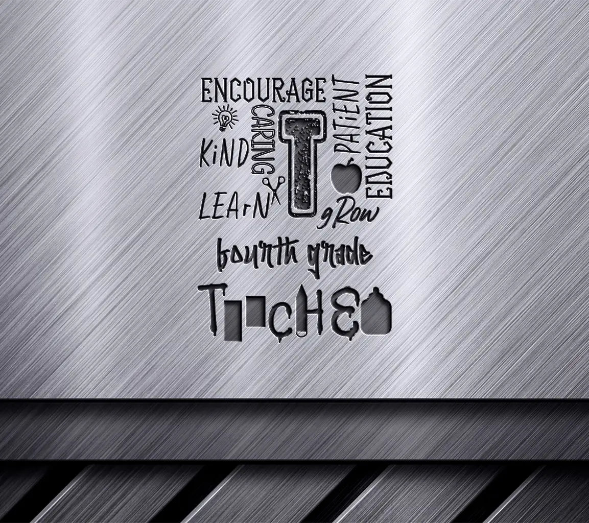 Fourth Grade Teacher SVG Word Art SVG