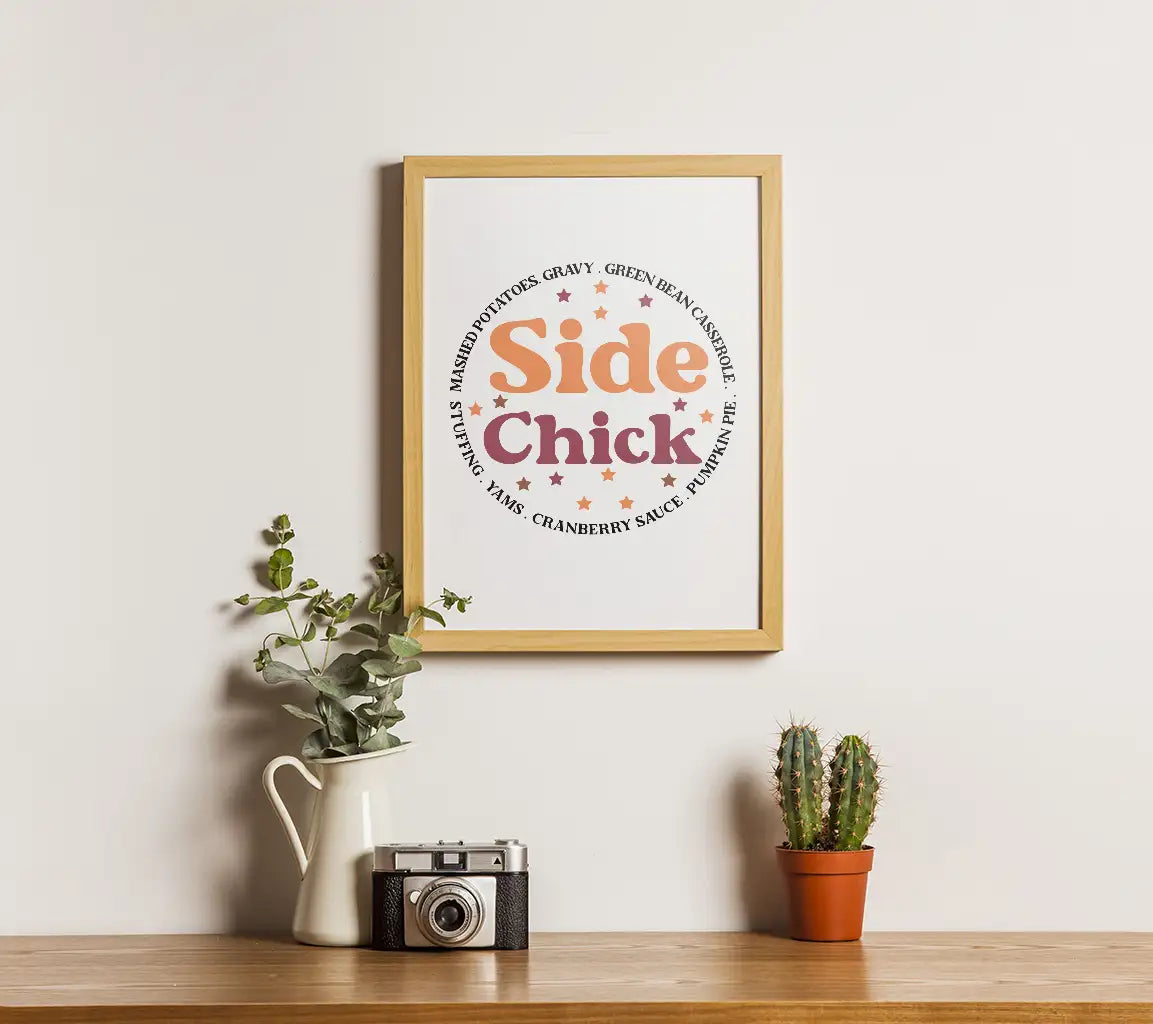 Thanksgiving Side Chick SVG Design SVG