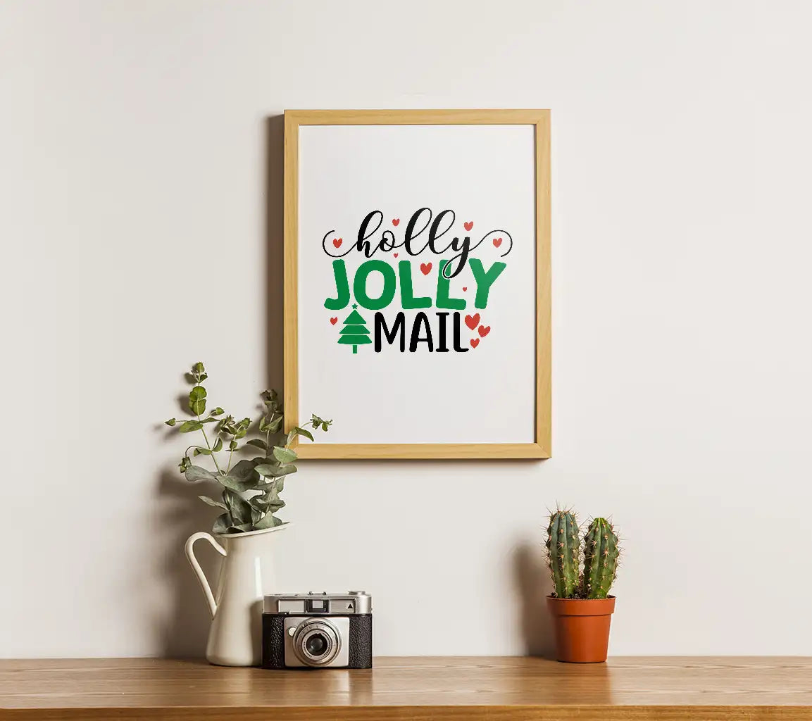Holly Jolly Mail Christmas SVG SVG