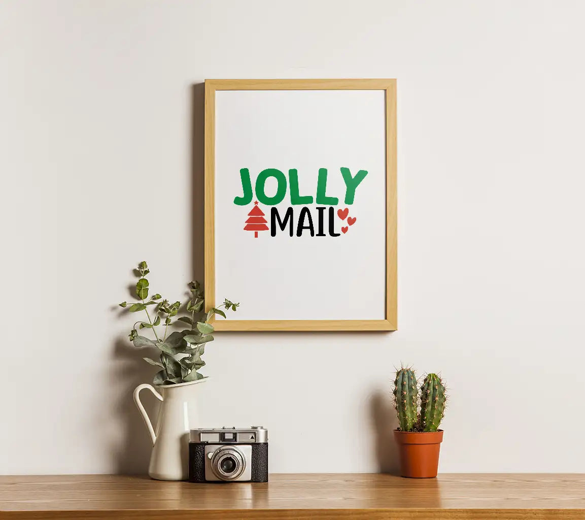 Christmas Tree & Hearts Jolly Mail SVG SVG