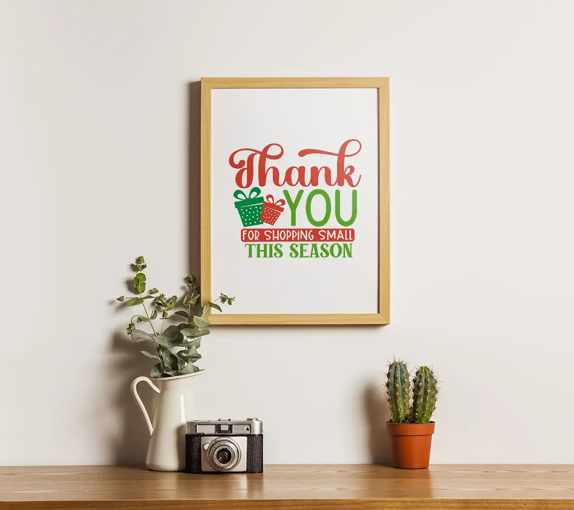 Christmas Tree Thank You SVG Sticker SVG