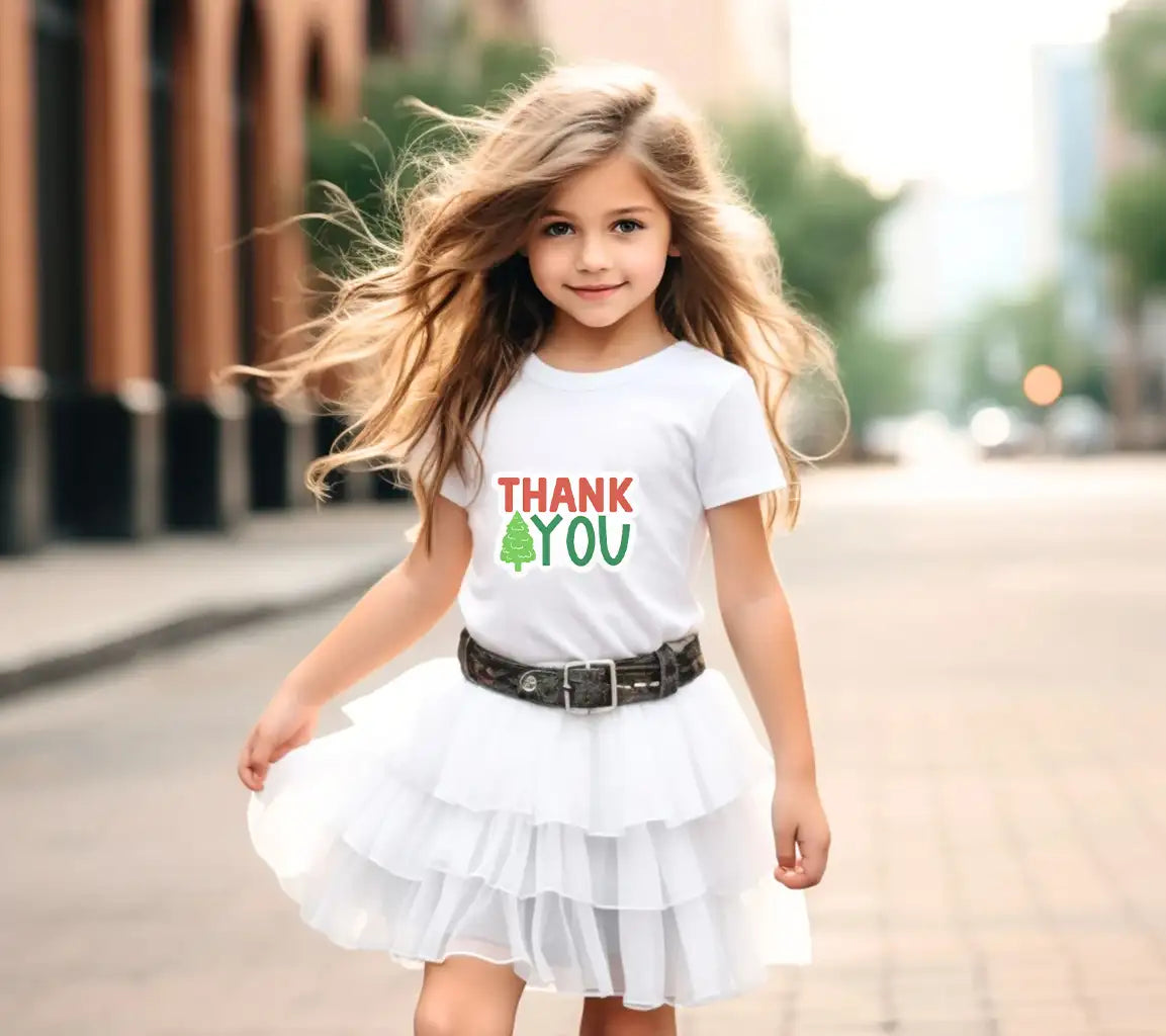 Christmas Tree Thank You SVG Sticker SVG