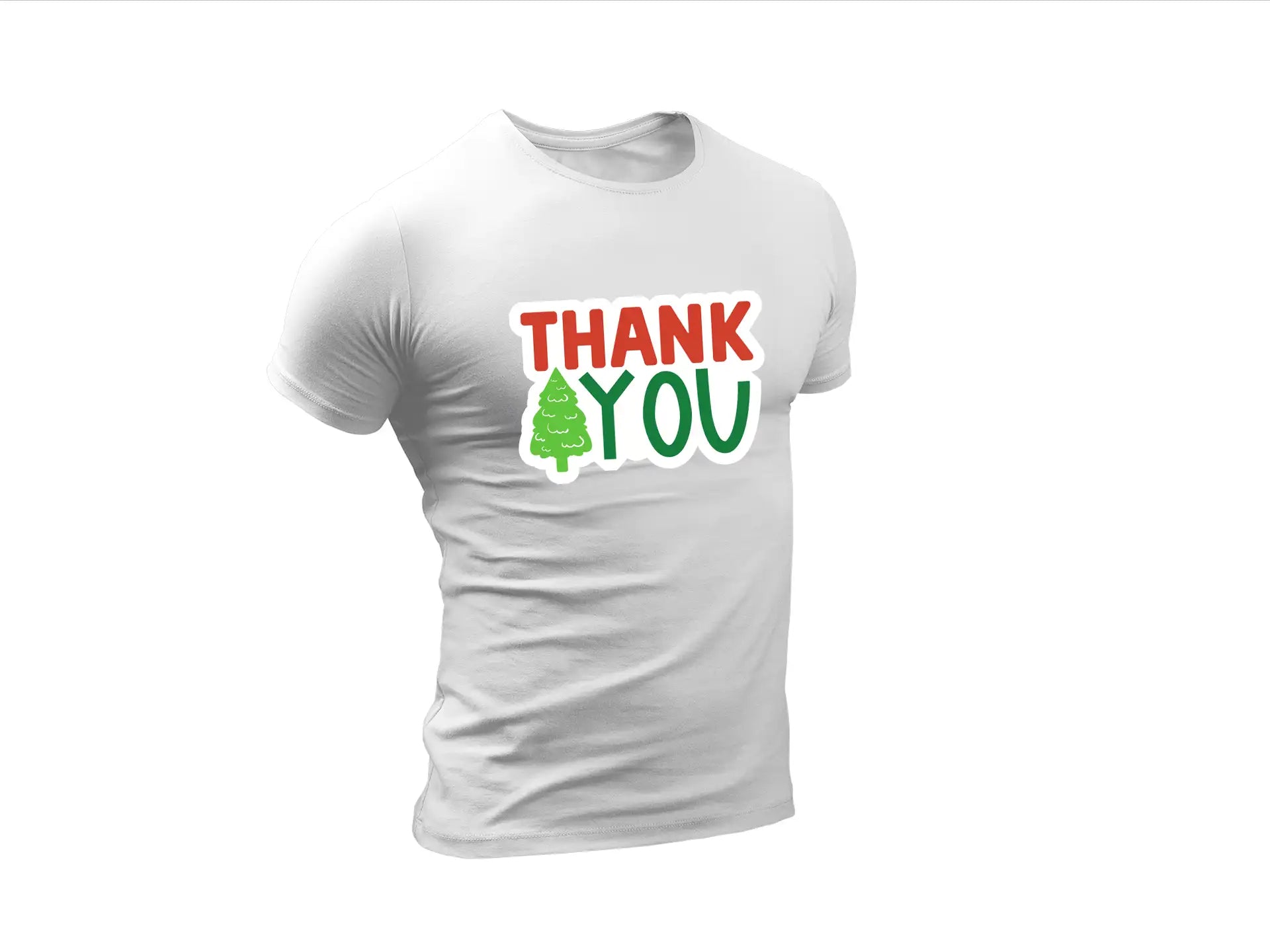 Christmas Tree Thank You SVG Sticker SVG