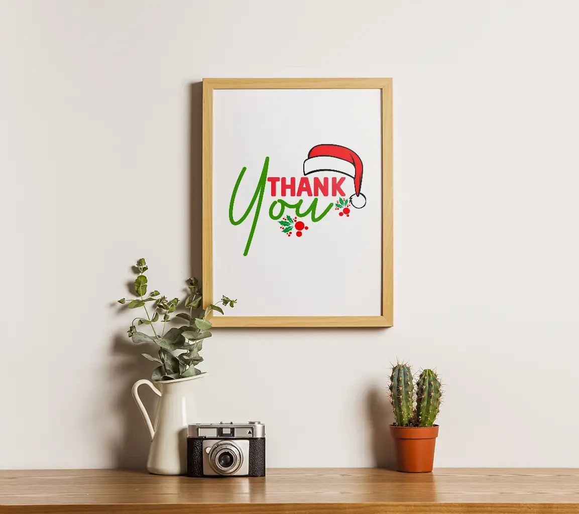 Christmas Thank You SVG Sticker SVG
