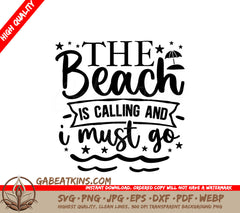 Beach Calling SVG Sticker Design SVG