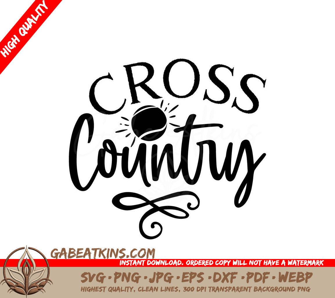  Cross Country SVG Sticker SVG