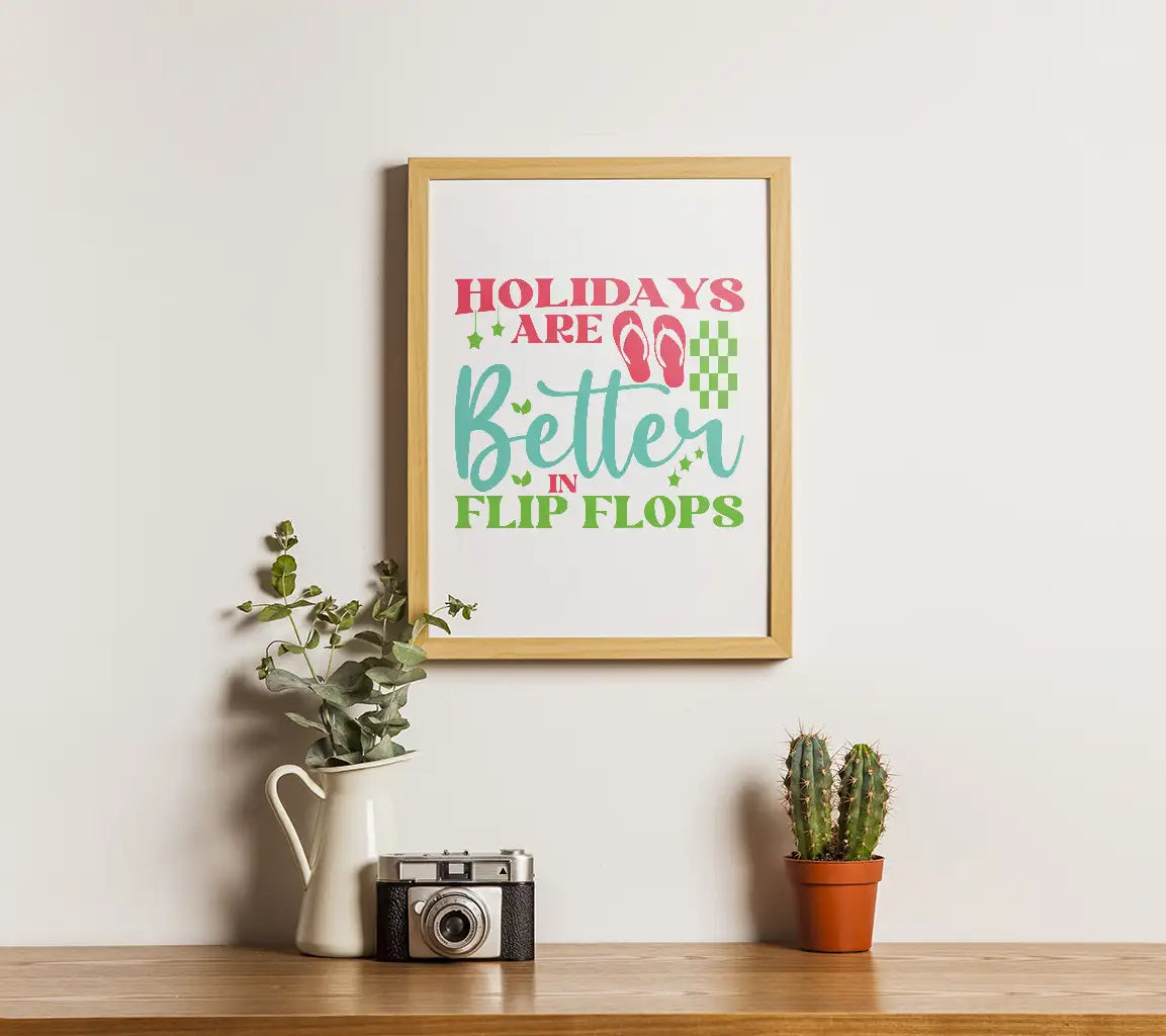 Tropical Christmas Flip Flop SVG SVG