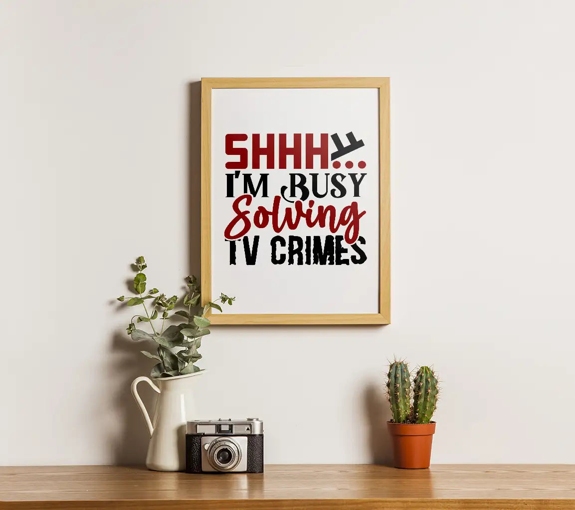 Shhh... Solving TV Crimes SVG SVG
