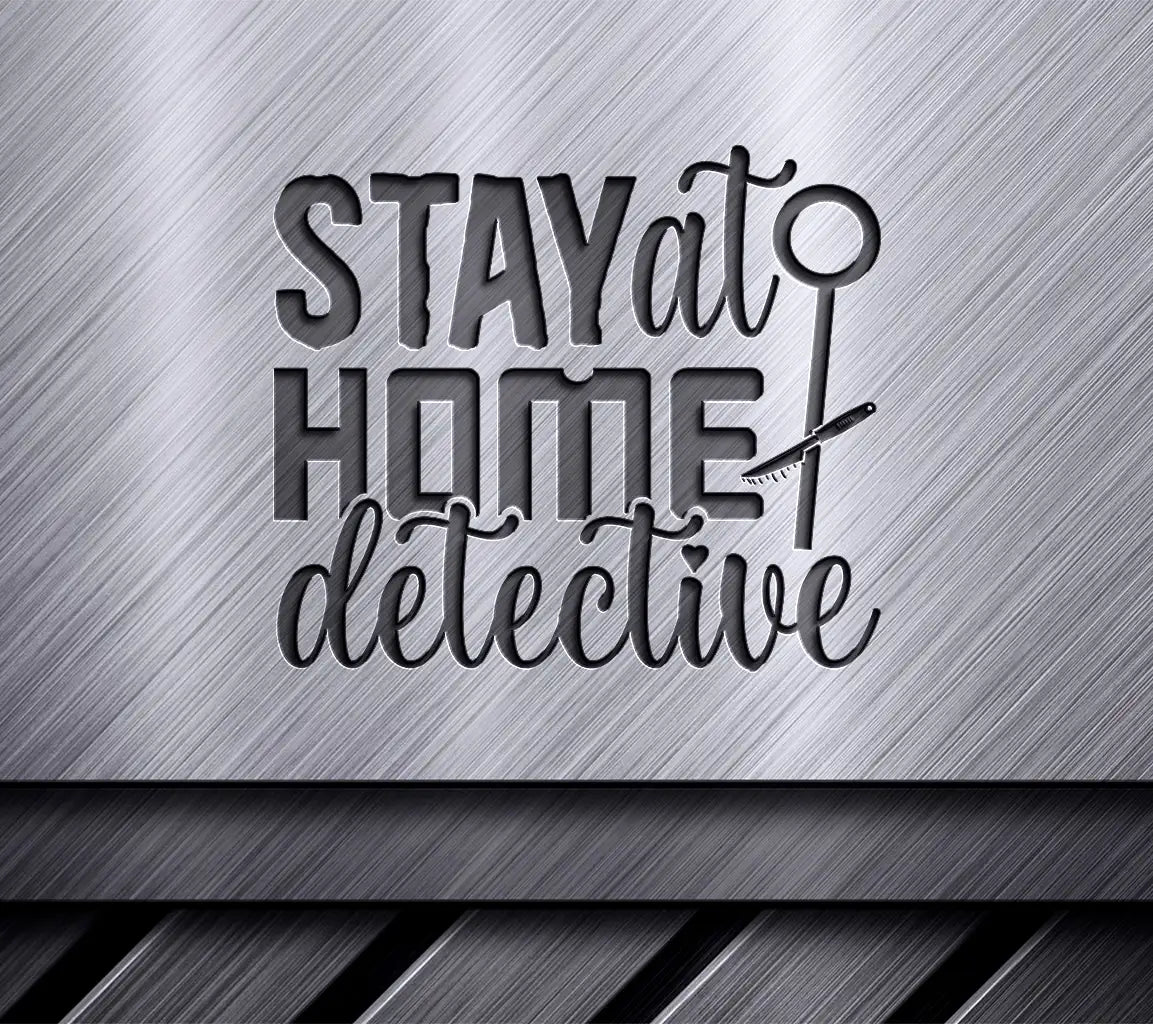 Red & Black Stay Home Detective SVG SVG