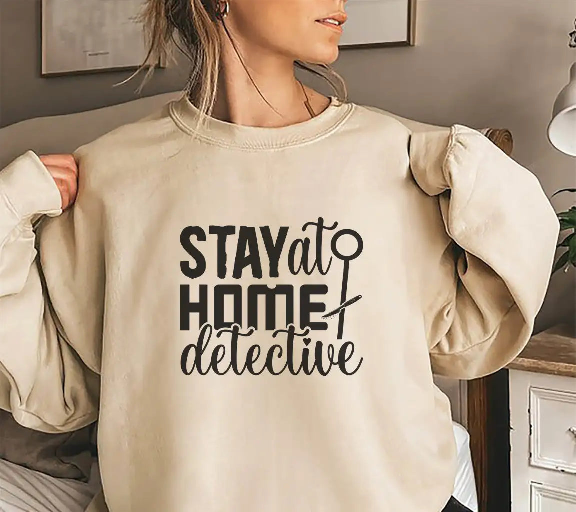Red & Black Stay Home Detective SVG SVG