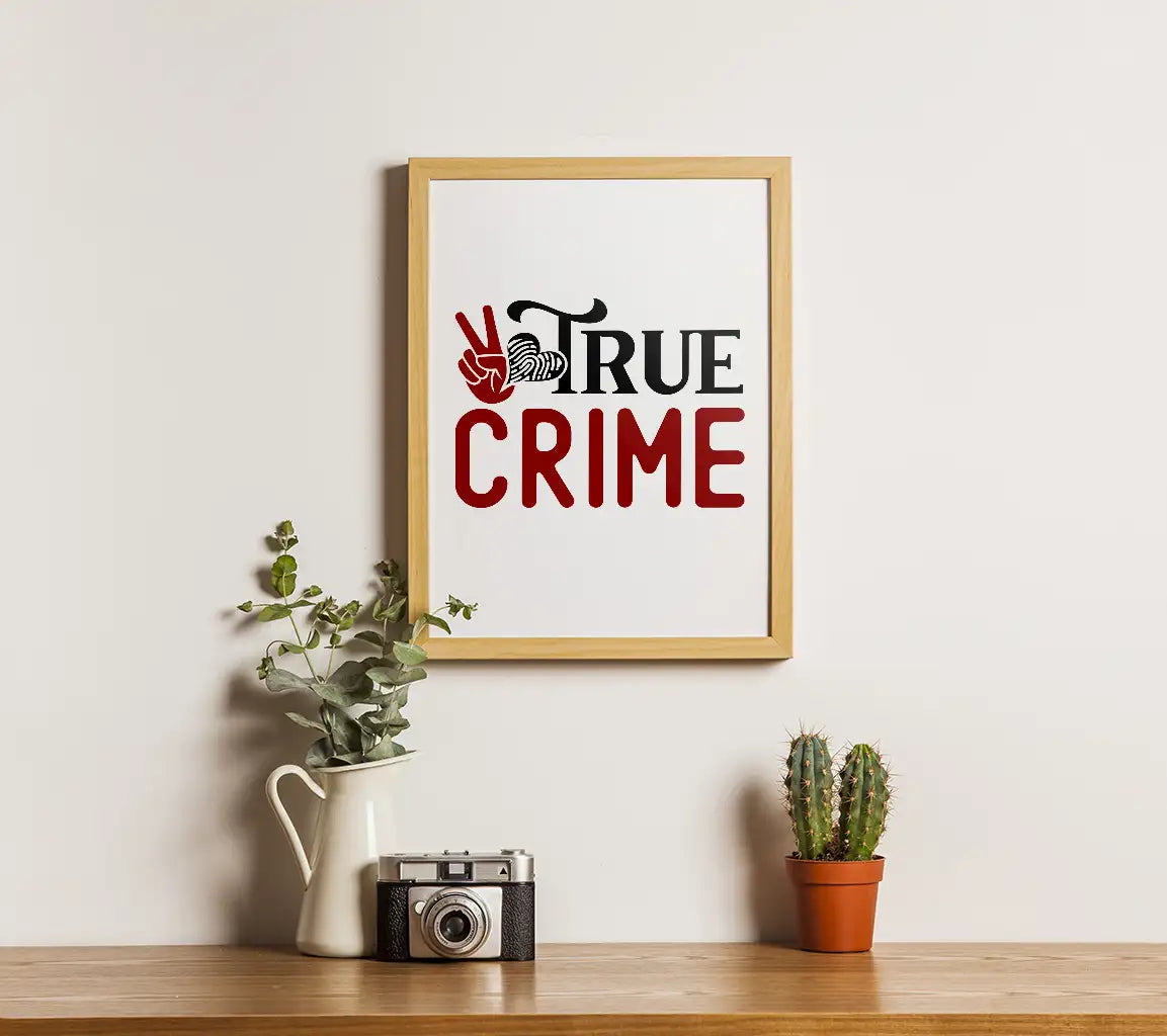 Red & Black True Crime SVG Design SVG