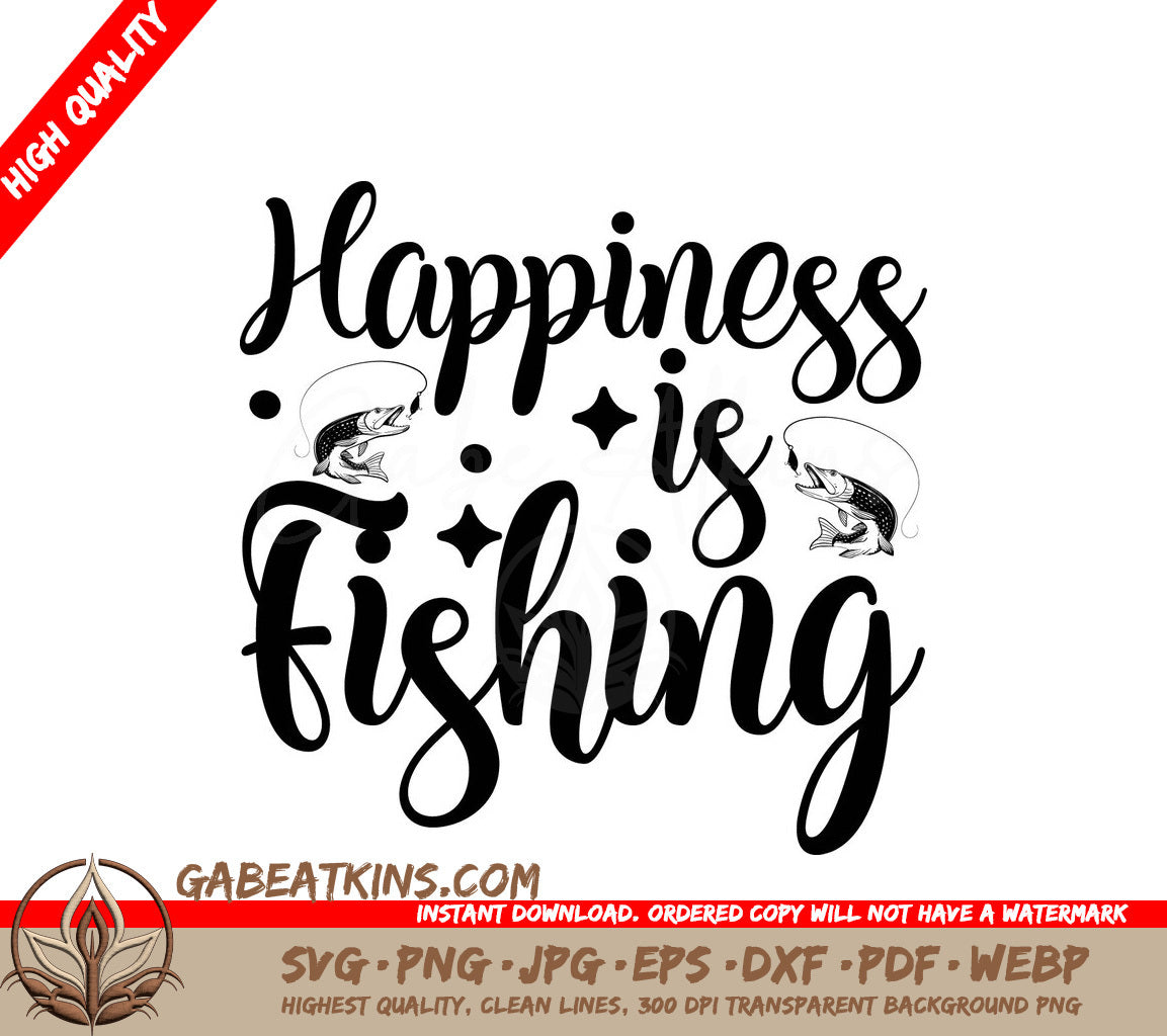  Fishing Happiness SVG SVG