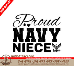 Proud Navy Niece SVG Design SVG