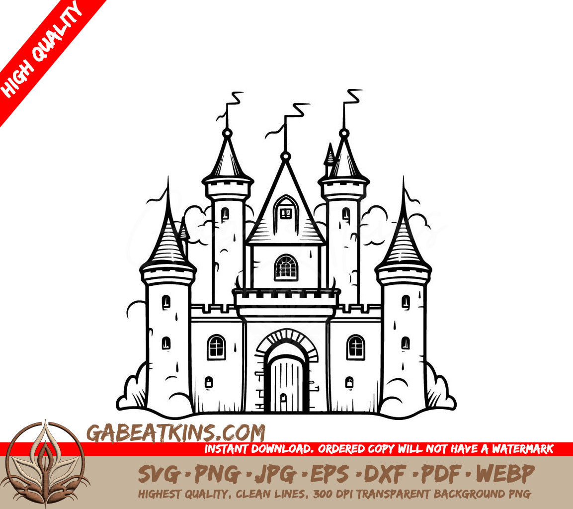  Castle Door SVG - Enchanted Kingdom SVG