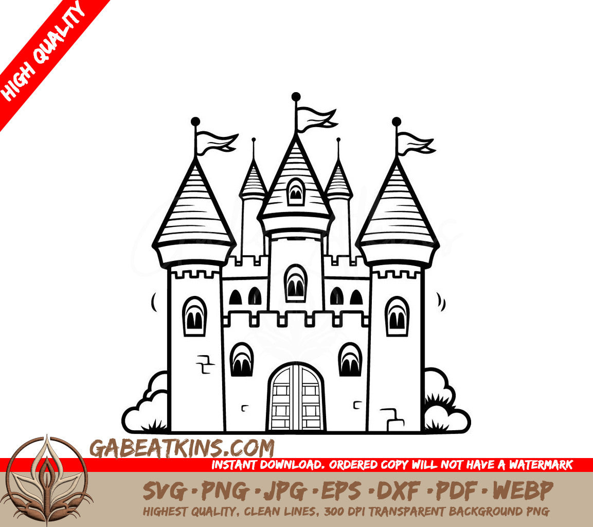  Castle with Flags SVG - The Last Frontier Adventure SVG