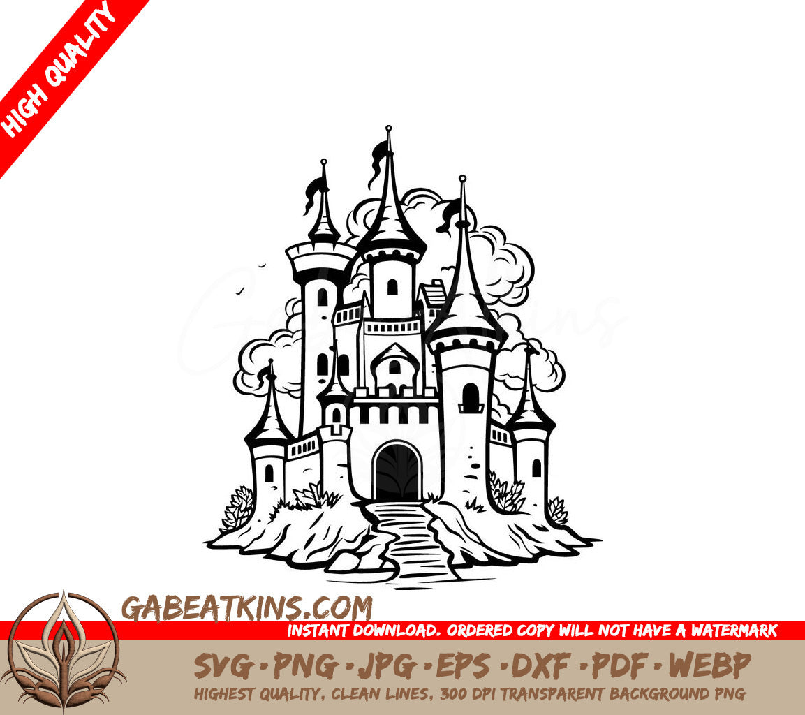  Castle on Hill SVG - Avalon Chronicles Lost World SVG