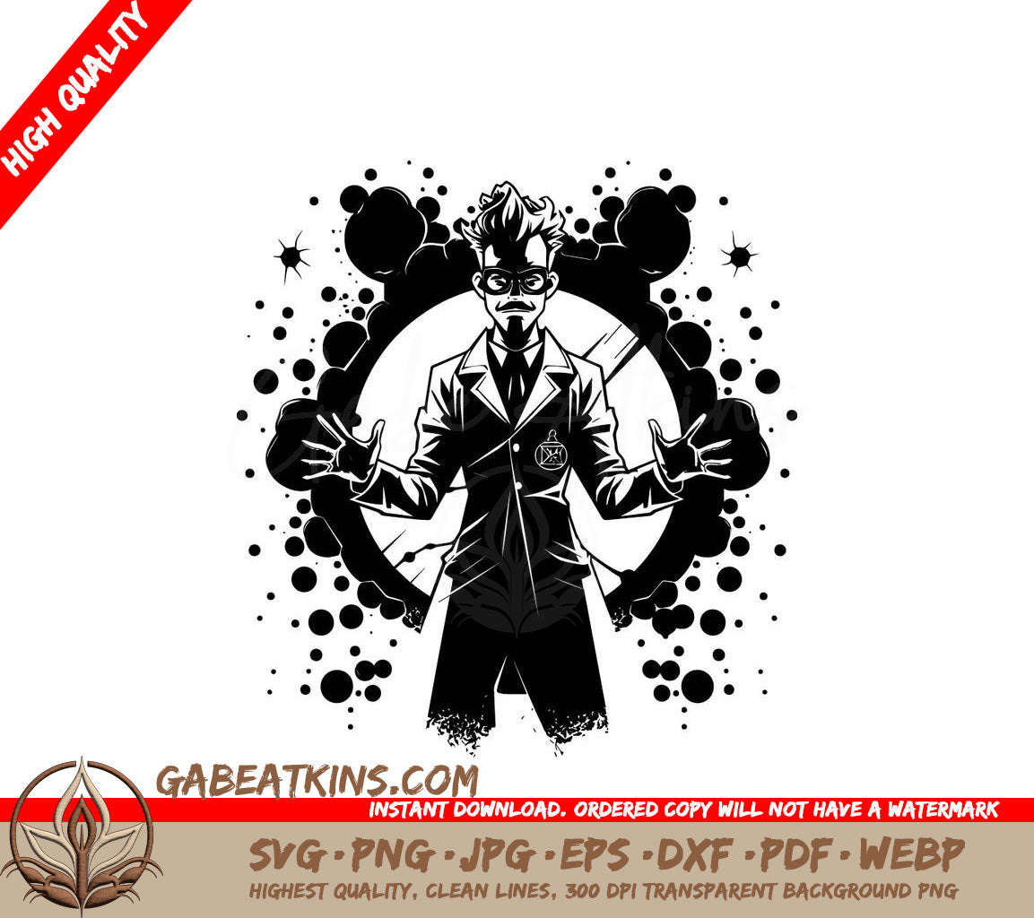  Mad Scientist SVG - Alchemy Lab Coat Icon SVG