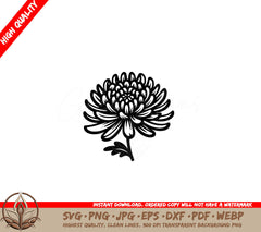 Timeless Chrysanthemum SVG Cut File 

