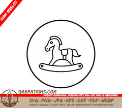  A Rocking Horse SVG - Toy Horse vector icon Can be used for Baby iconset SVG