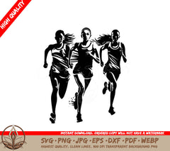 Track and Field Team Digital Design File (SVG, PNG, JPG, AI, PDF, DXF, EPS, WebP) 
