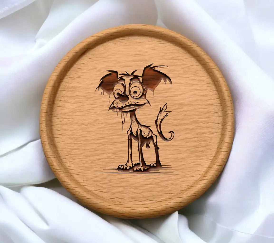 Sinister Zombie Dog SVG -  Cartoon Canine Emblem SVG