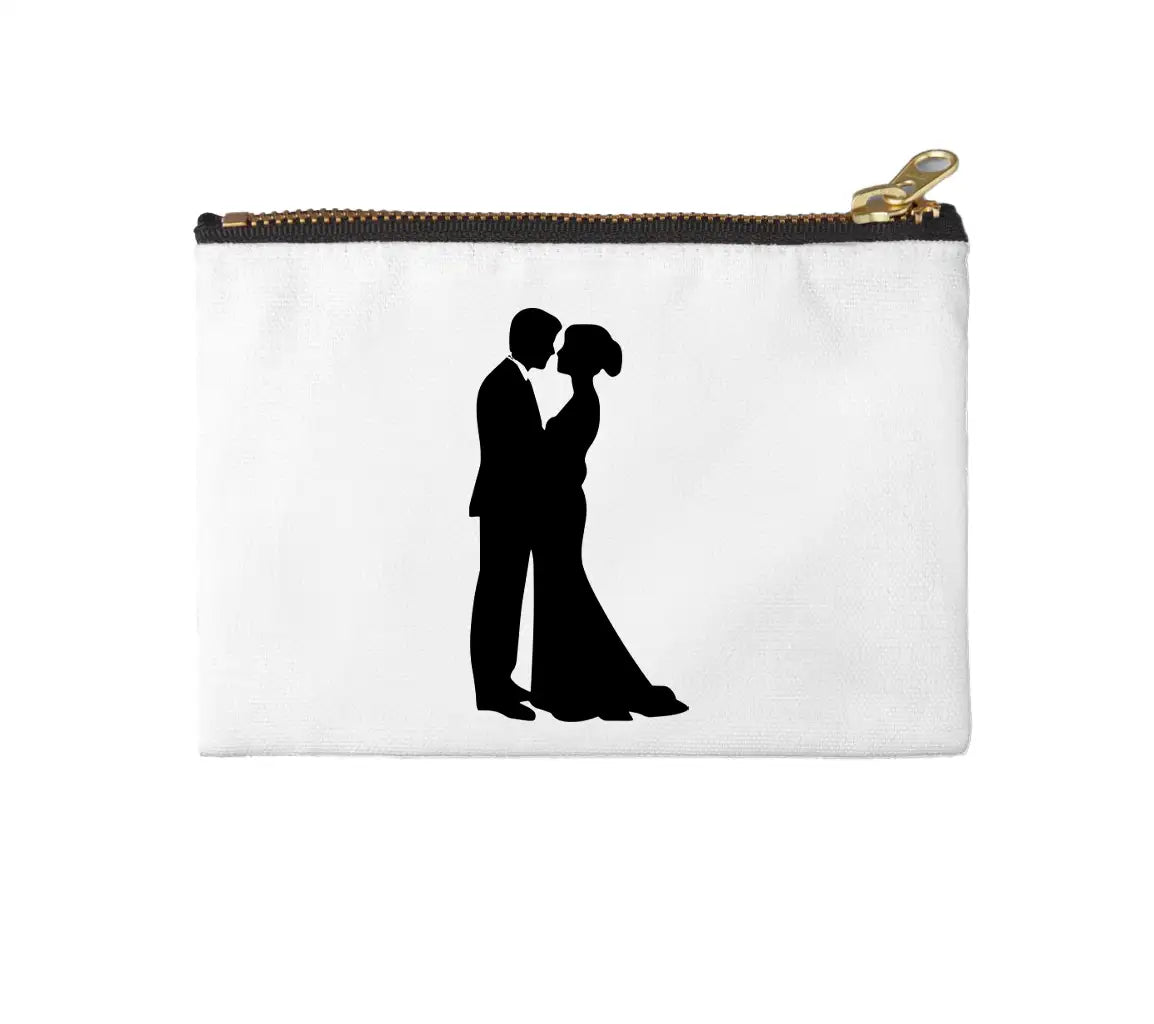 A Silhouette Of A Bride And Groom Kissing SVG - Tying the Knot SVG